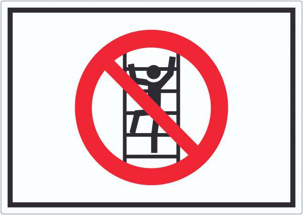 Aufkleber Klettern verboten Symbol