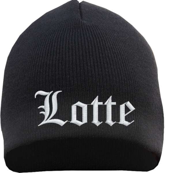 Lotte Beanie Mütze - Altdeutsch - Bestickt - Strickmütze Wintermütze