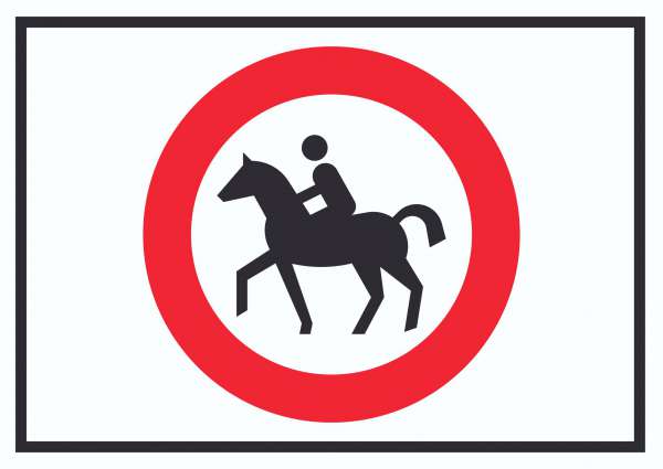 Reiten verboten Symbol Schild