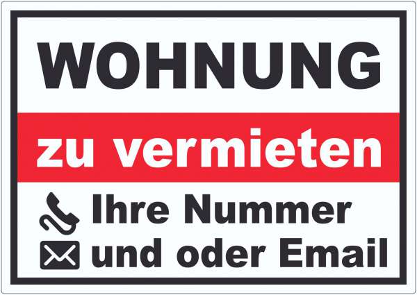 Wohnung zu vermieten Aufkleber