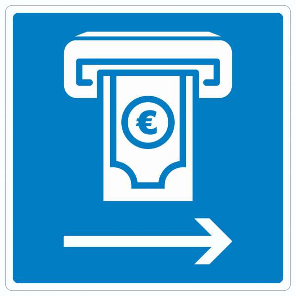 Geldautomat Pfeil rechts