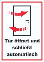 Tür öffnet und schließt automatisch Aufkleber Tür öffnet und schließt automatisch Aufkleber