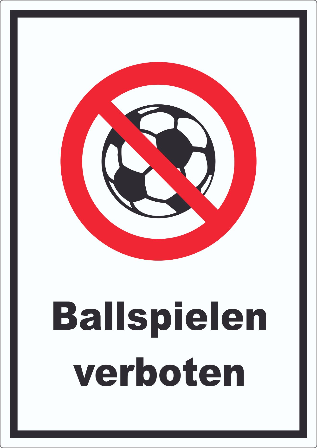 Ballspielen verboten Aufkleber Kreis Ø50mm