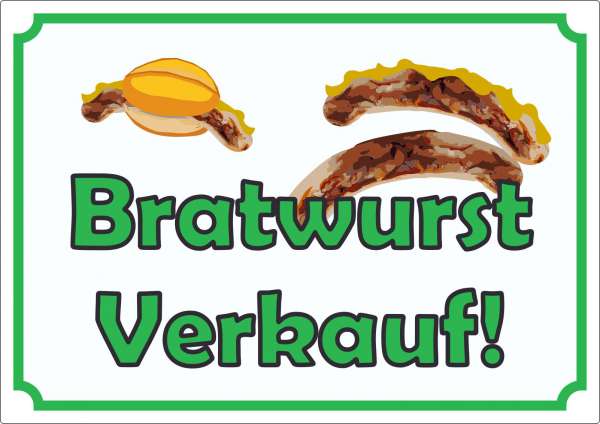 Bratwurst Werbeaufkleber Aufkleber