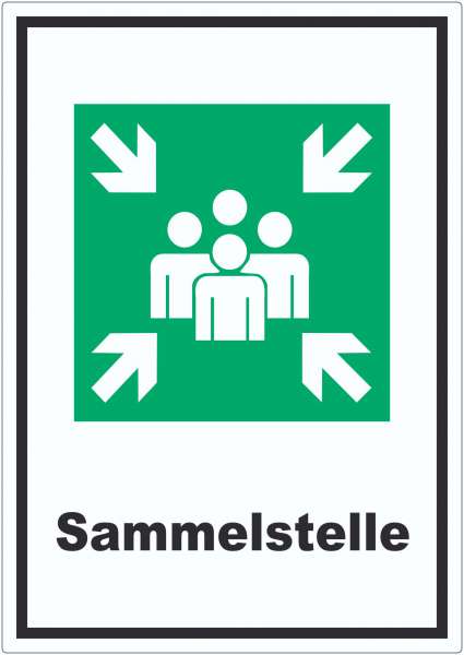 Sammelstelle Aufkleber