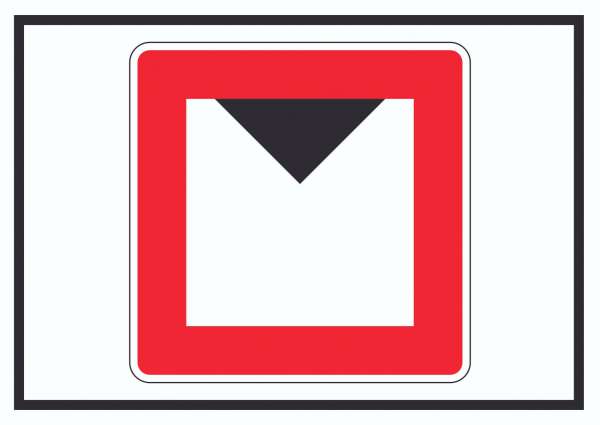 Begrenzte lichte Höhe über Wasserspiegel Schild mit Symbol
