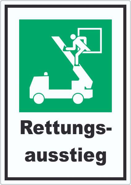 Rettungsausstieg Aufkleber