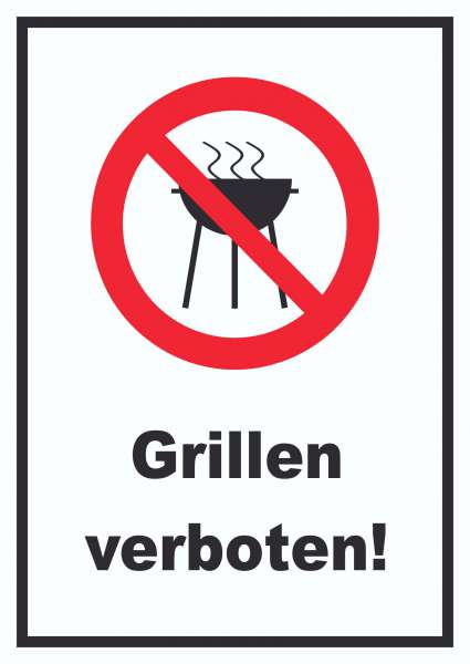 Grillen verboten Schild