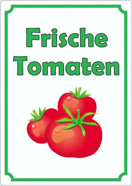 Frische Tomaten Aufkleber Hochkant