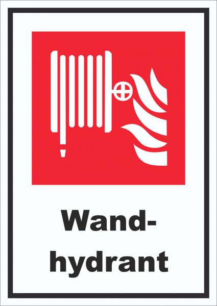 Wandhydrant Schild