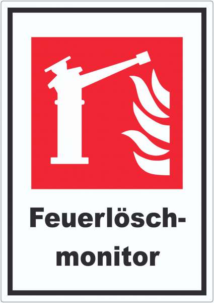 Feuerlöschmonitor Aufkleber