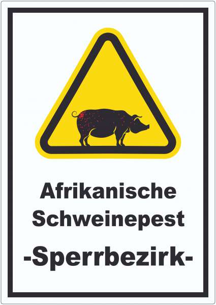 Afrikanische Schweinpest Aufkleber