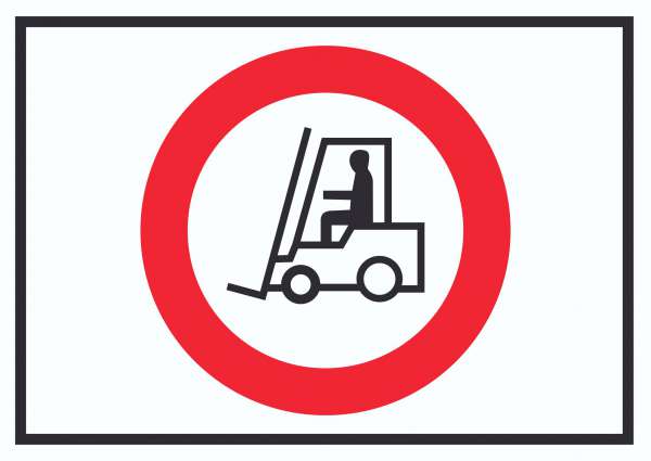 Gabelstapler Durchfahrt verboten Symbol Schild