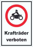 Schild Verbot Krafträder Schild Verbot Krafträder