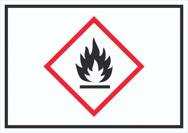 Schild Entzündbare Stoffe Symbol Flamme
