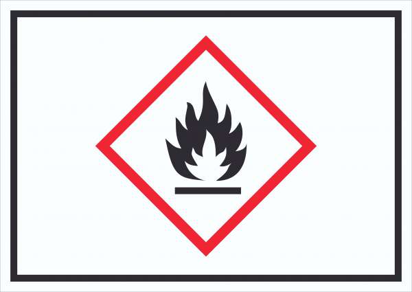 Schild Entzündbare Stoffe Symbol Flamme