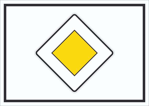 Vorfahrtstraße Symbol Schild