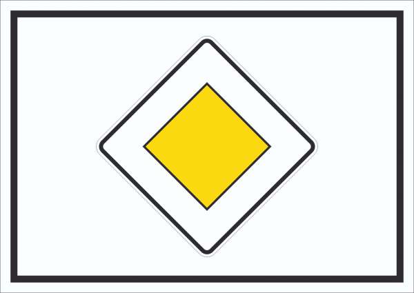 Vorfahrtstraße Symbol Schild