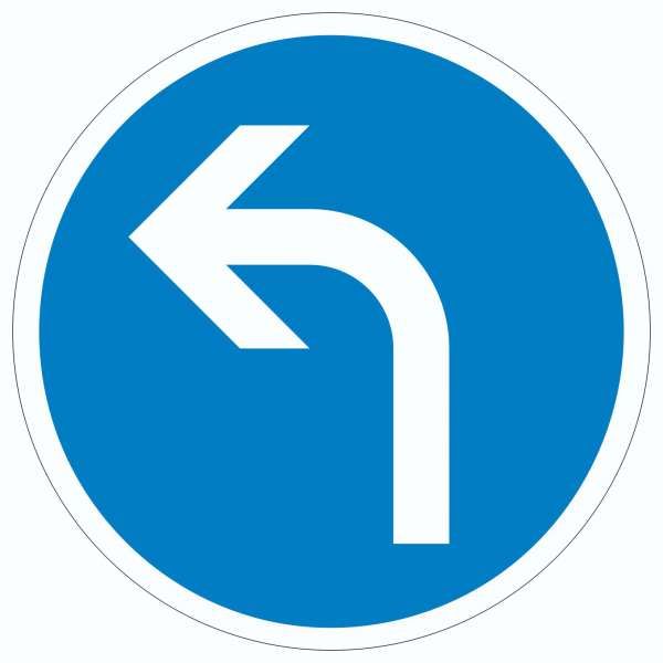 Aufkleber Kreis Fahrtrichtung links Symbol