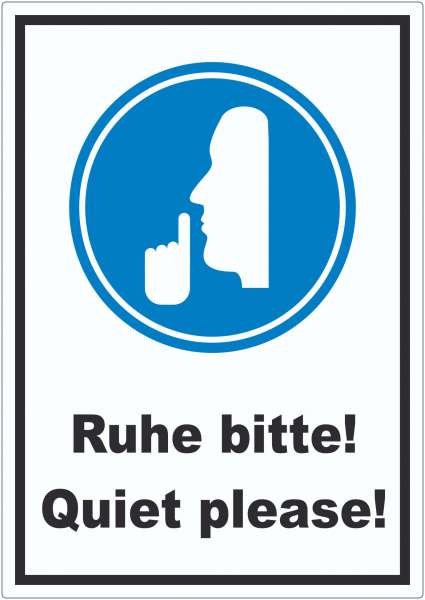 Ruhe bitte Quiet please Aufkleber