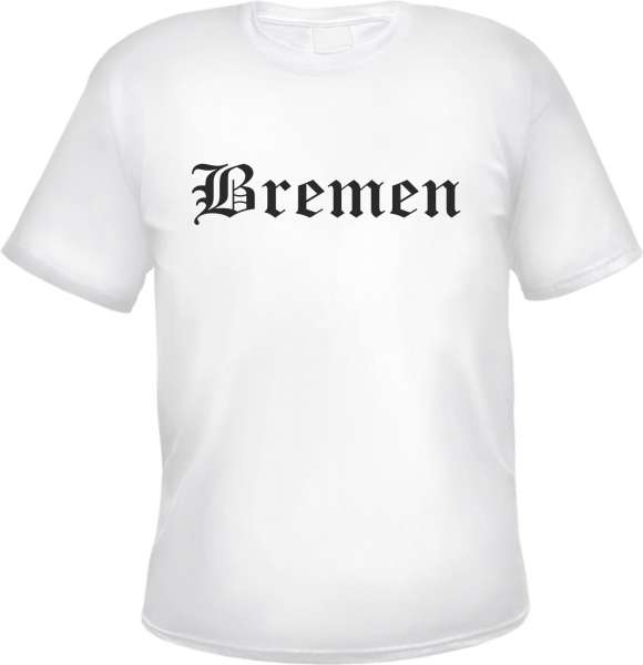 Bremen Herren T-Shirt - Altdeutsch - Weißes Tee Shirt