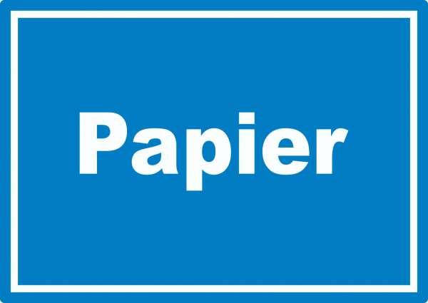 Papier Mülltrennung Aufkleber mit Text