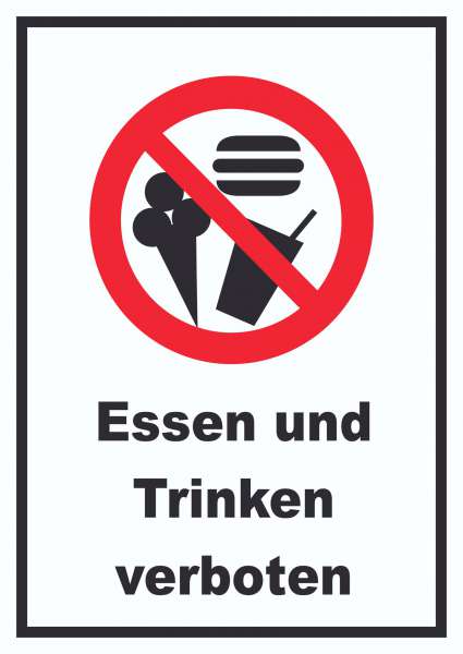 Essen und Trinken verboten Schild