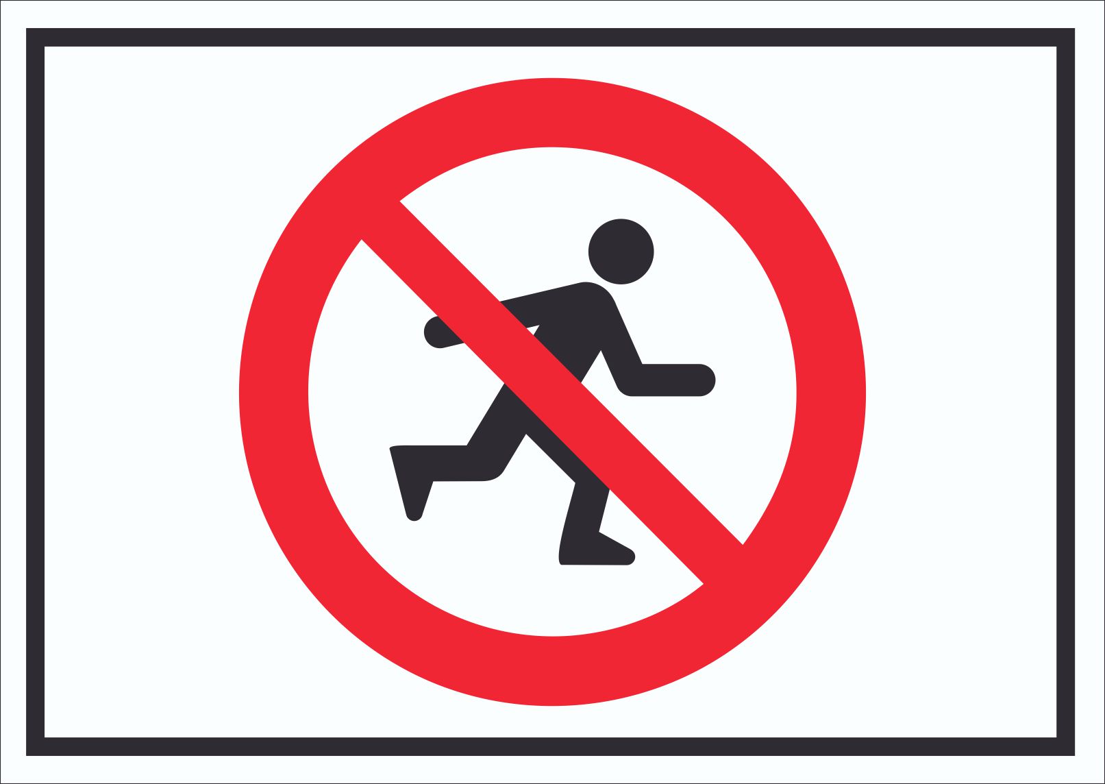Laufen und Rennen verboten Schild Symbol  HB-Druck Schilder, Textildruck & Stickerei  Onlineshop