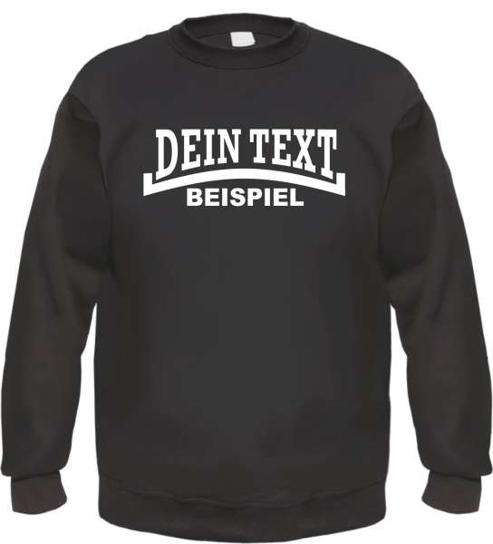 Individuelles Rundhals Sweatshirt - Linie - Wunschtext Druck