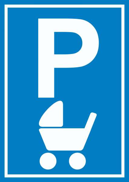 Kinderwagen Parkplatz Schild