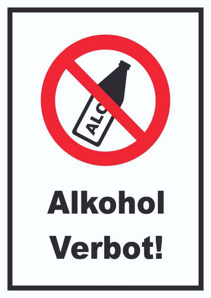 Alkohol verbot Schild