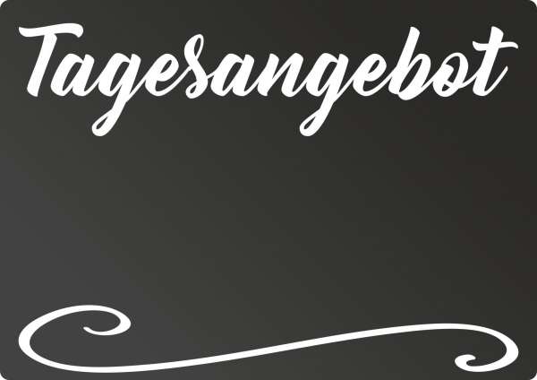 Tagesangebot - waagerecht - Kreidetafel Chalkboard