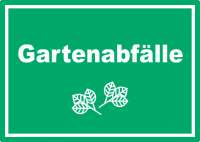 Gartenabfälle Mülltrennung Aufkleber Text Symbol Blätter Garten Gartenabfälle Mülltrennung Aufkleber Text Symbol Blätter Garten