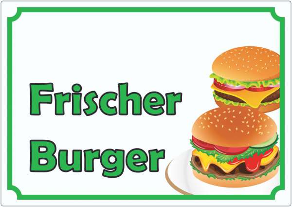 Frischer Burger Aufkleber