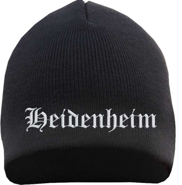 Heidenheim Beanie Mütze - Altdeutsch - Bestickt - Strickmütze Wintermütze