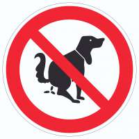 Hier ist kein Hundeklo Aufkleber Kreis Hier ist kein Hundeklo Aufkleber Kreis