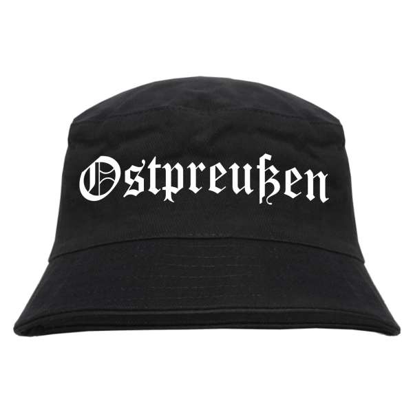 Ostpreußen Fischerhut - Altdeutsch - bedruckt - Bucket Hat Anglerhut Hut