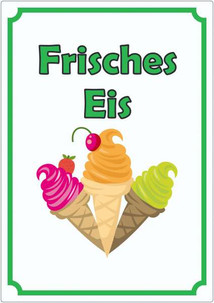 Frisches Eis Aufkleber Hochkant