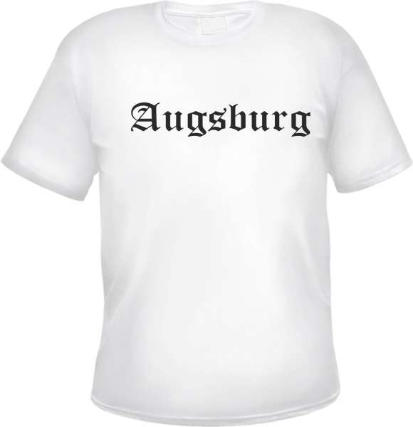 Augsburg Herren T-Shirt - Altdeutsch - Weißes Tee Shirt