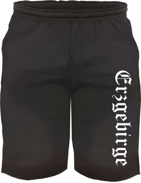 Erzgebirge Sweatshorts - Altdeutsch bedruckt - Kurze Hose Shorts