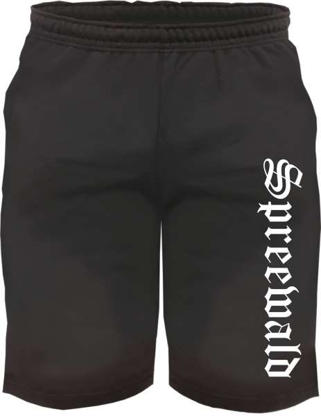 Spreewald Sweatshorts - Altdeutsch bedruckt - Kurze Hose Shorts