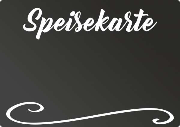 Speisekarte Tafel - waagerecht - Kreidetafel Chalkboard