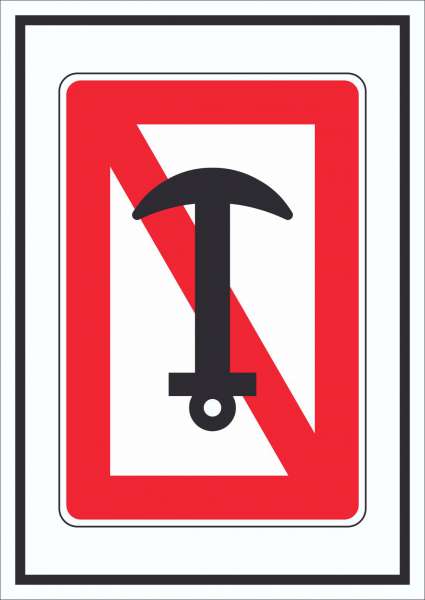 Ankern verboten Symbol Schild