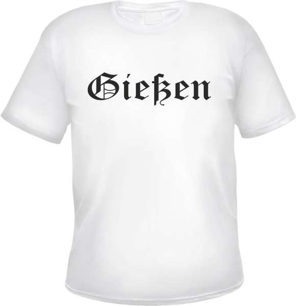 Gießen Herren T-Shirt - Altdeutsch - Weißes Tee Shirt