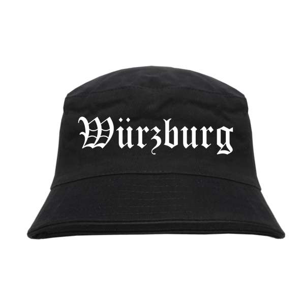 Würzburg Fischerhut - Altdeutsch - bedruckt - Bucket Hat Anglerhut Hut