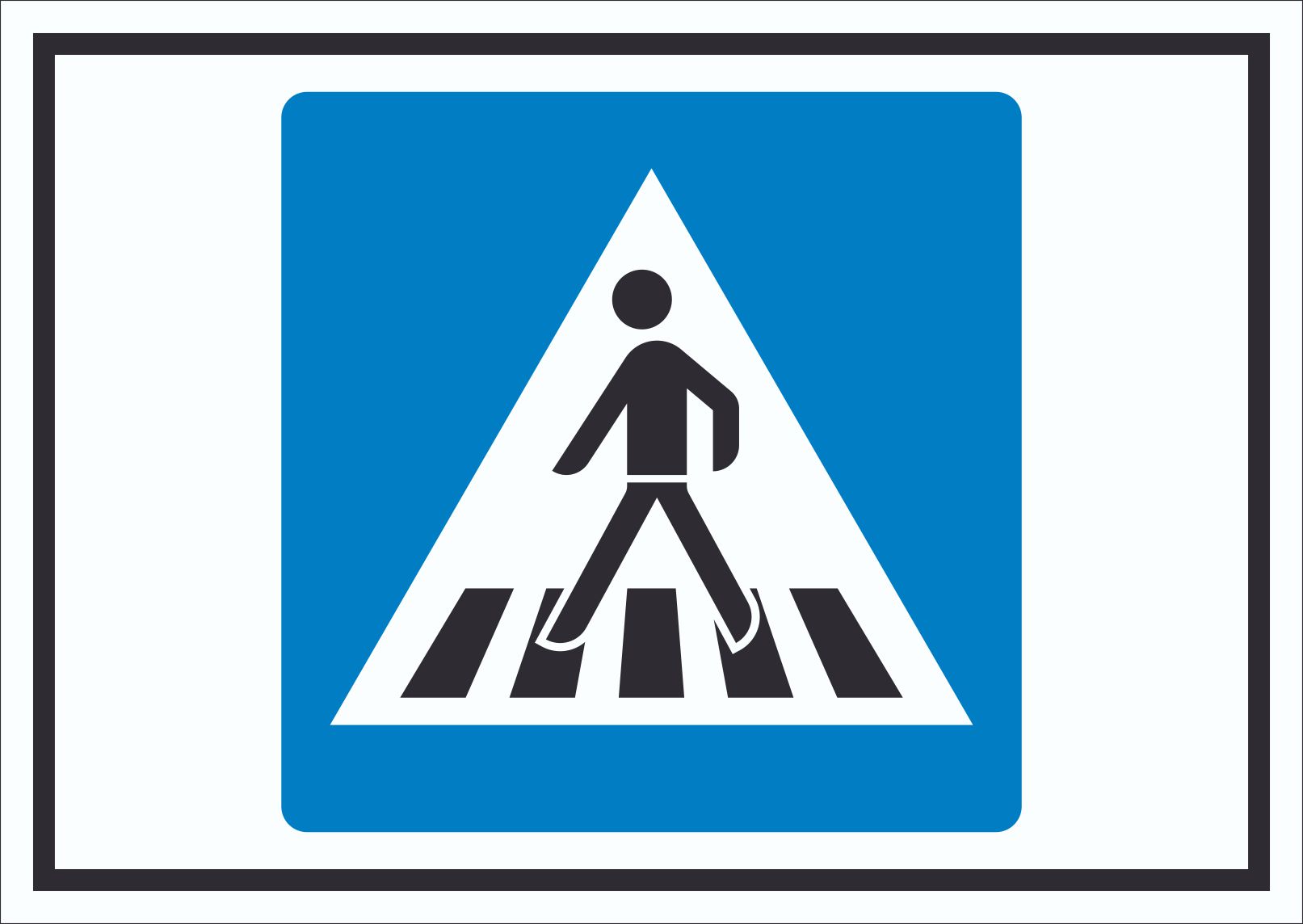 Fußgängerüberweg Symbol Schild  HB-Druck Schilder, Textildruck