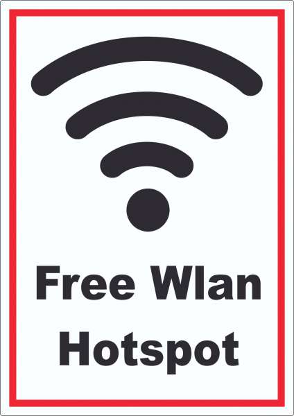 Free Wlan Hotspot Aufkleber