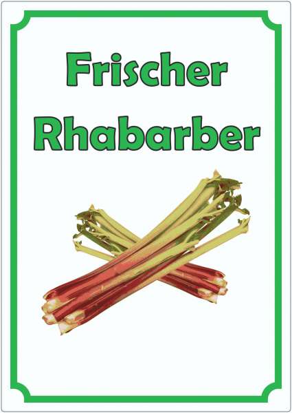 Frischer Rhabarber Aufkleber Hochkant