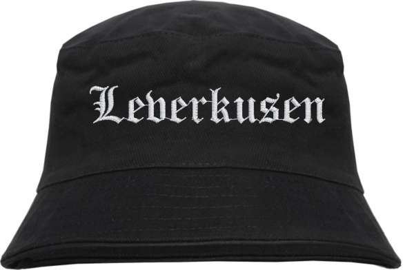 Leverkusen Fischerhut - Altdeutsch - bestickt - Bucket Hat Anglerhut Hut