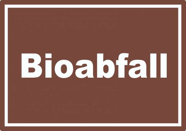 Bioabfall Mülltrennung Aufkleber mit Text